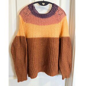 Ottod’Ame Italian Mohair Blend Colorblock Sweater M